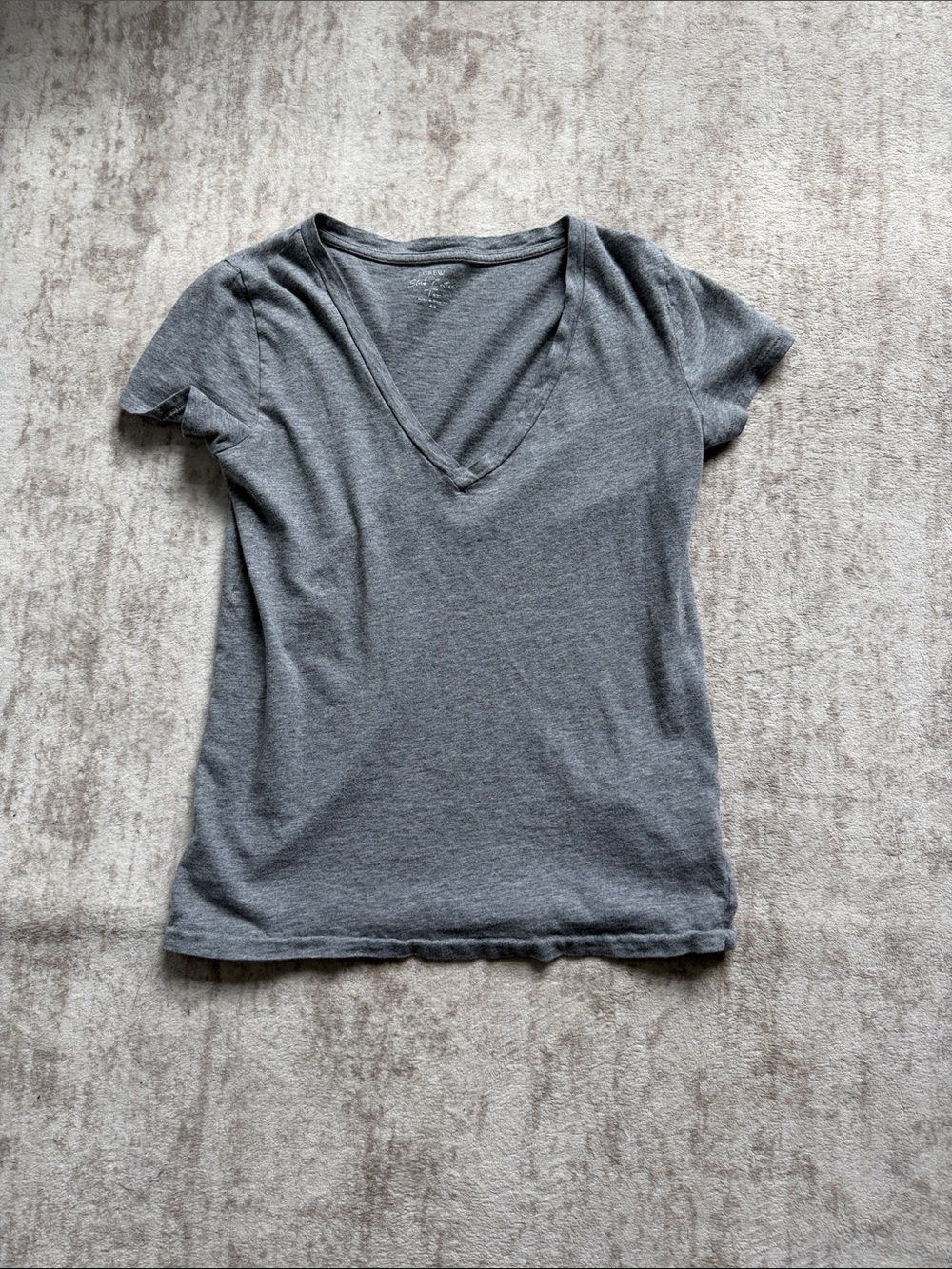 J. Crew Short Sleeve V-Neck Tee - Gray